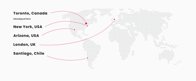 global map with audienceview locations