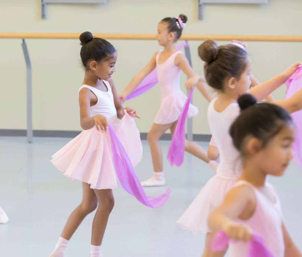 Children in a ballet class