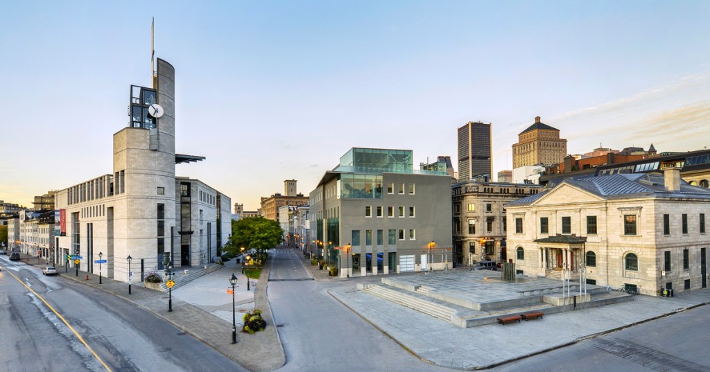 Exterior of Pointe-à-Callière museum in Montreal