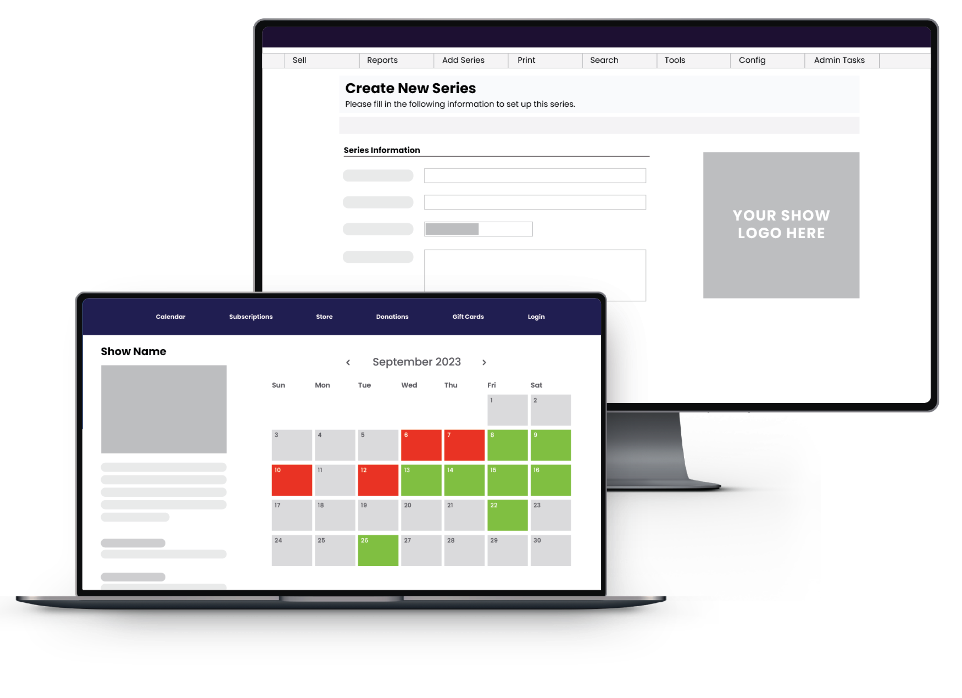 laptop with audienceview professional dashboard